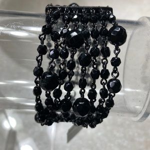 Lia Sophia 8 strand Black Bracelet NWT